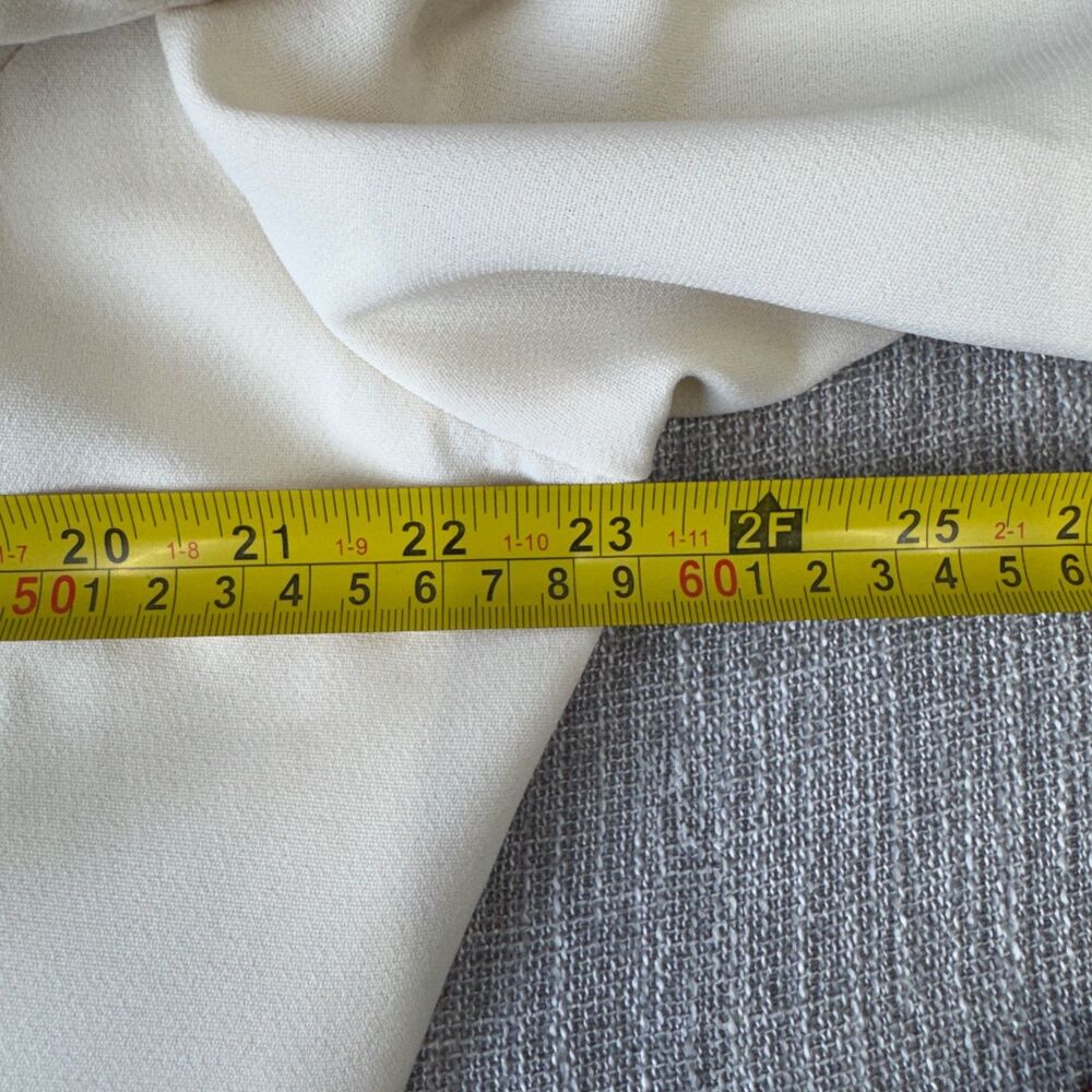 Plaza South Cream White Satin Shawl Collar Blazer Jacket Vintage Size 18 - Picture 13 of 13